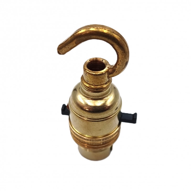 switched hook lampholder various finishes B22 large standard bayonet cap