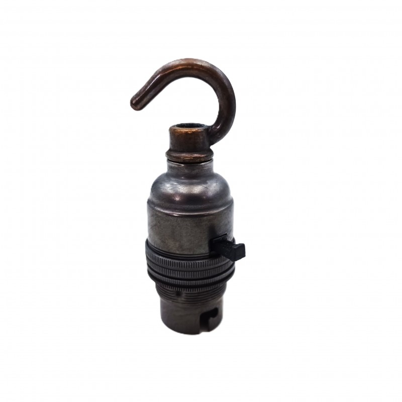 switched hook lampholder various finishes B22 large standard bayonet cap