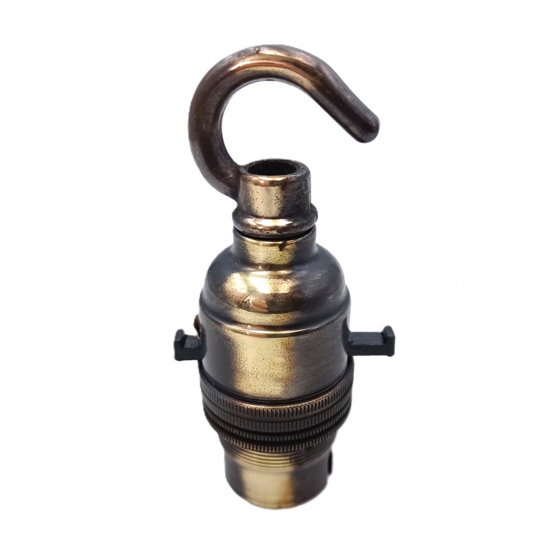 switched hook lampholder various finishes B22 large standard bayonet cap