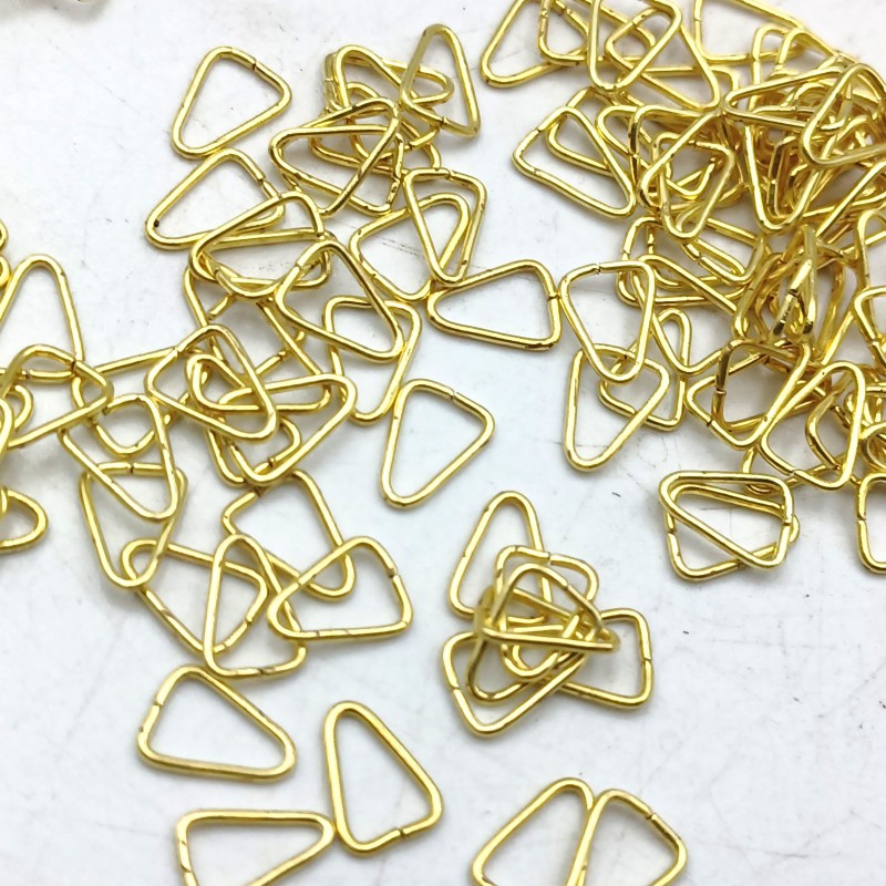 Tiny chandelier brass triangle clips crystal connectors 100 clips