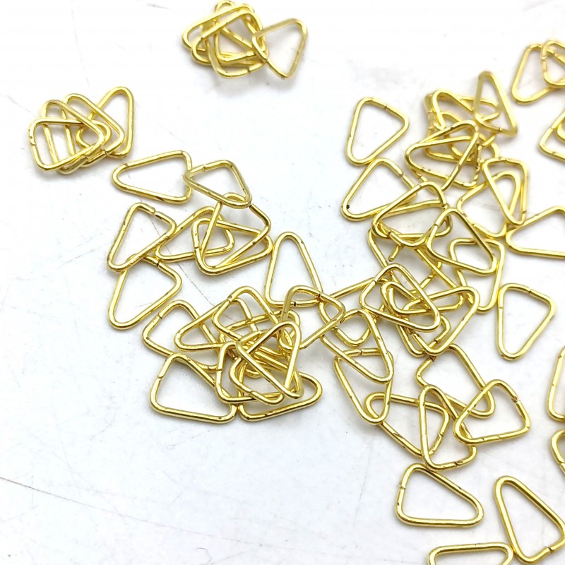 Tiny chandelier brass triangle clips crystal connectors 100 clips