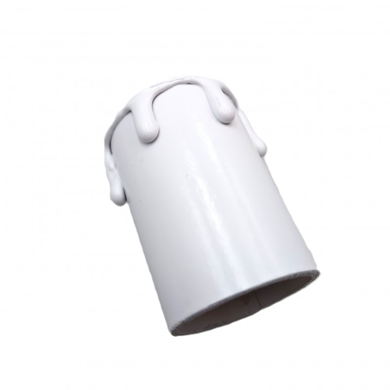 Hand made Candle Tubes for chandeliers white coloured drip Card 50mm x 32mm internal 