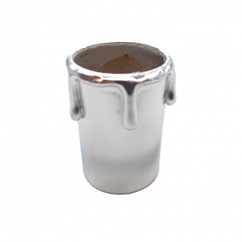 Hand made Candle Tubes for chandeliers silver coloured drip Card 50mm x 32mm internal