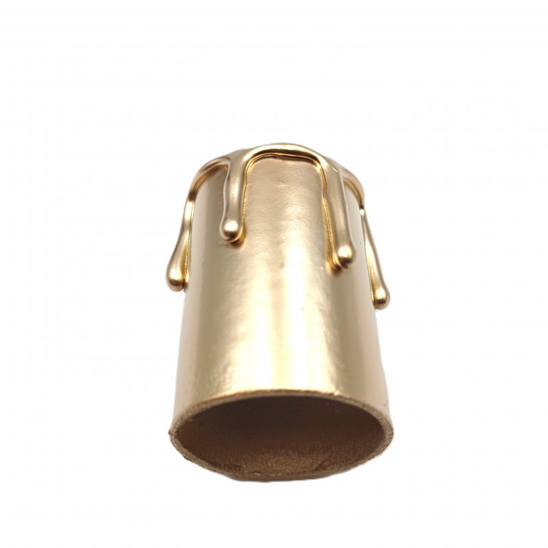 Hand made Candle Tubes for chandeliers gold coloured drip Card 50mm x 32mm internal 