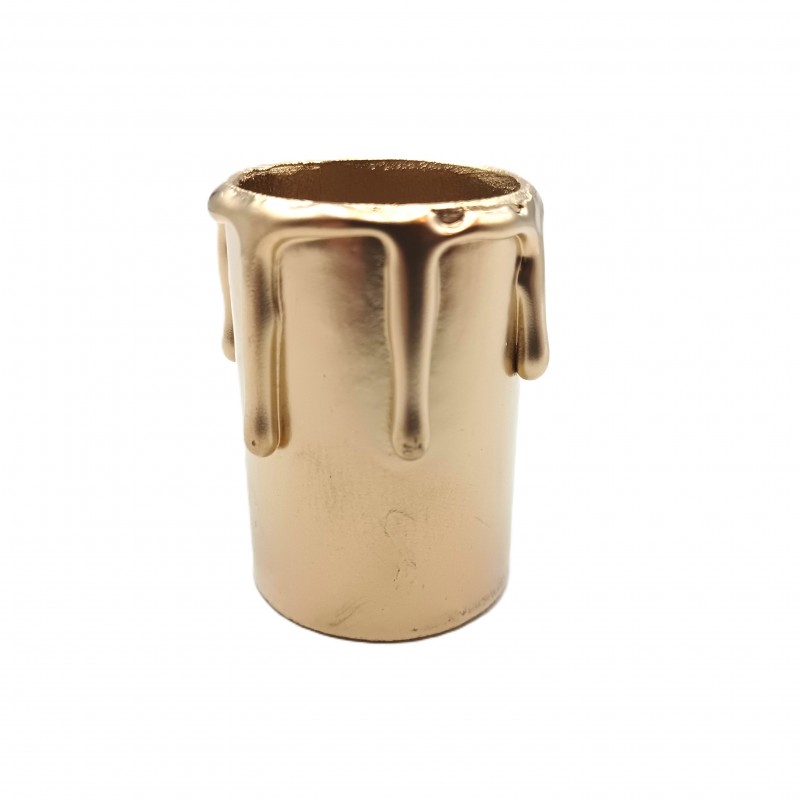 Hand made Candle Tubes for chandeliers gold coloured drip Card 50mm x 32mm internal 