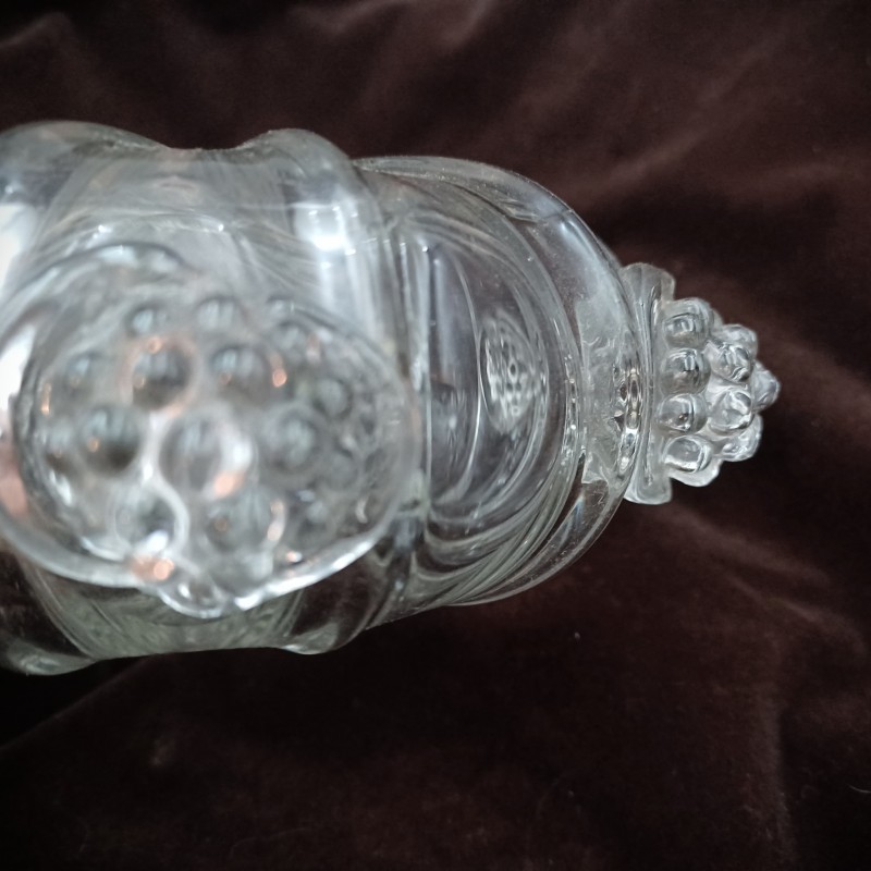 Antique Venetian chandelier glass stem section clear