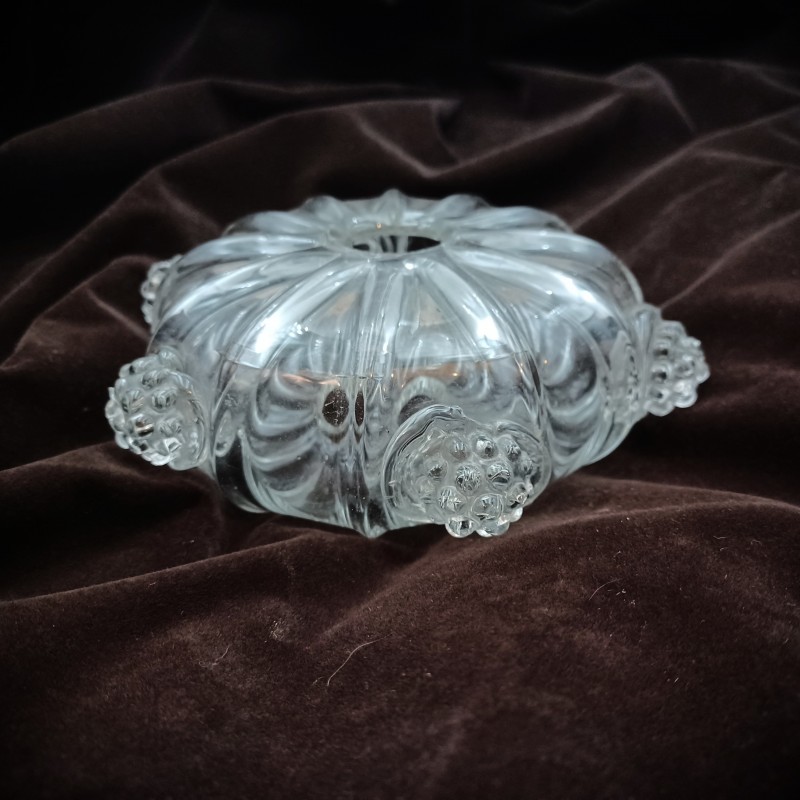 Antique Venetian chandelier glass stem section clear