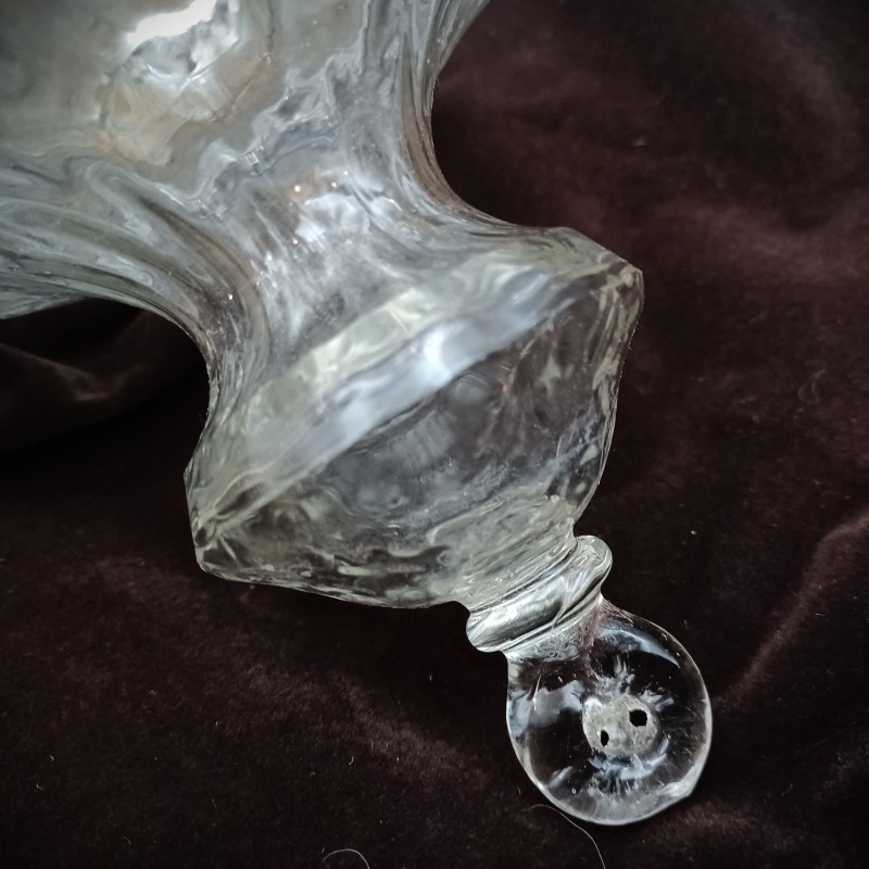 Antique Venetian chandelier glass finial clear
