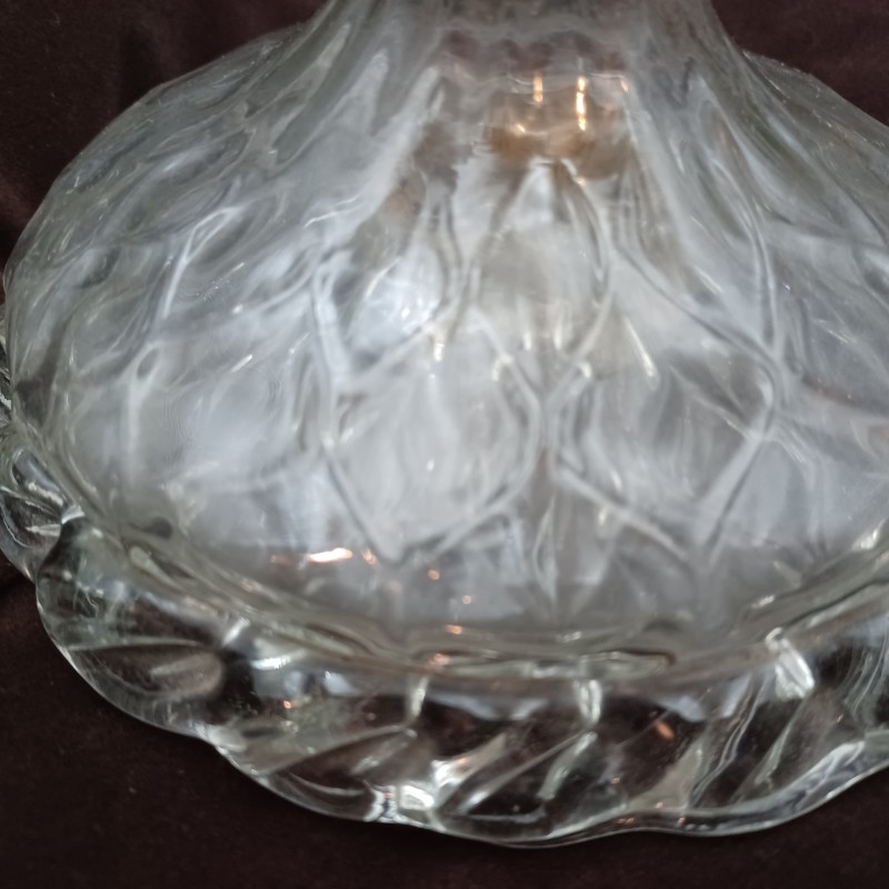 Antique Venetian chandelier glass finial clear
