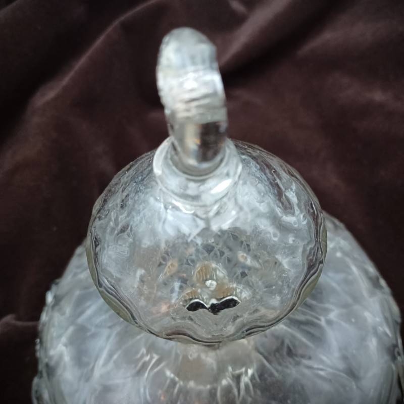 Antique Venetian chandelier glass finial clear