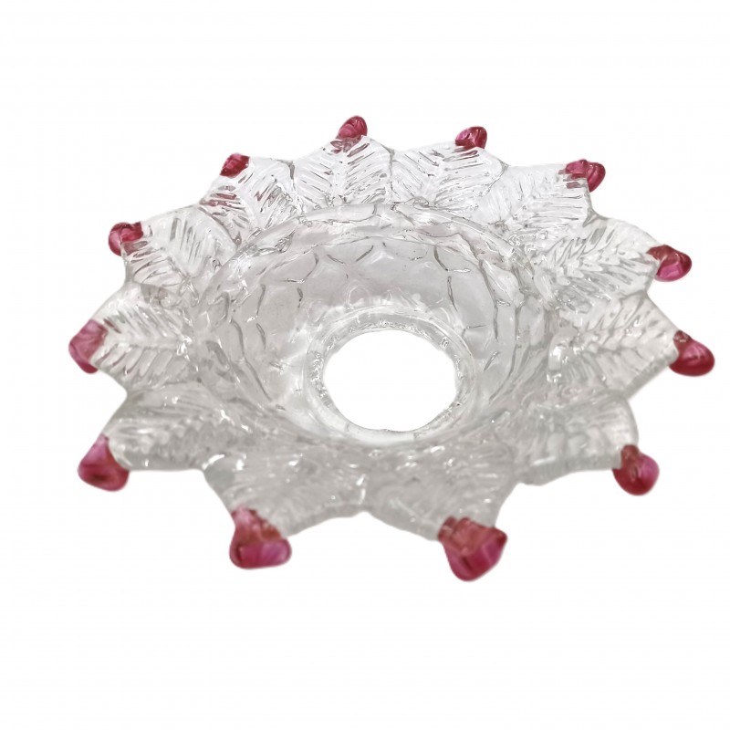 Venetian Chandelier glass pan with red tips 145mm width
