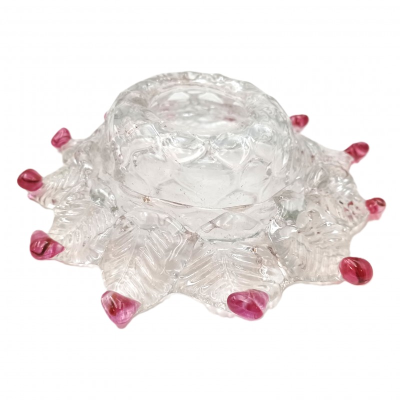 Venetian Chandelier glass pan with red tips 145mm width
