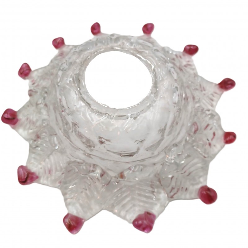 Venetian Chandelier glass pan with red tips 145mm width