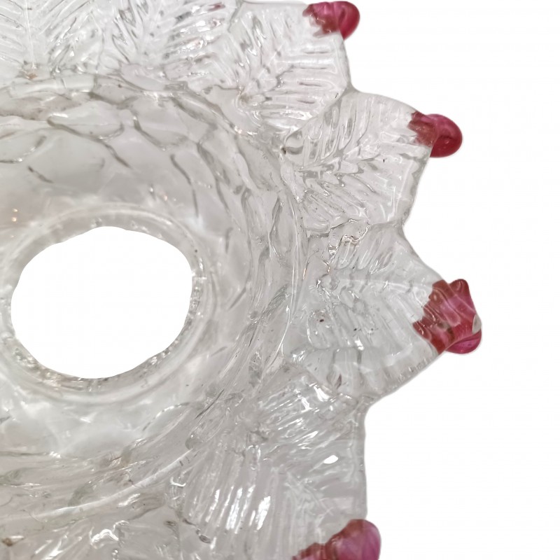 Venetian Chandelier glass pan with red tips 145mm width