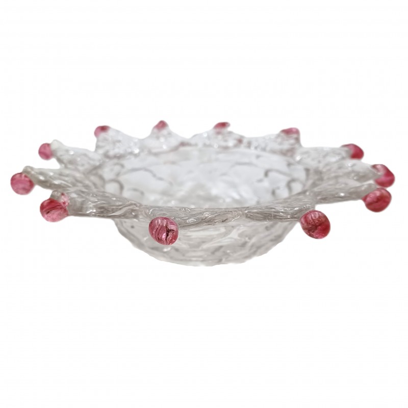 Venetian Chandelier glass pan with red tips 150mm width