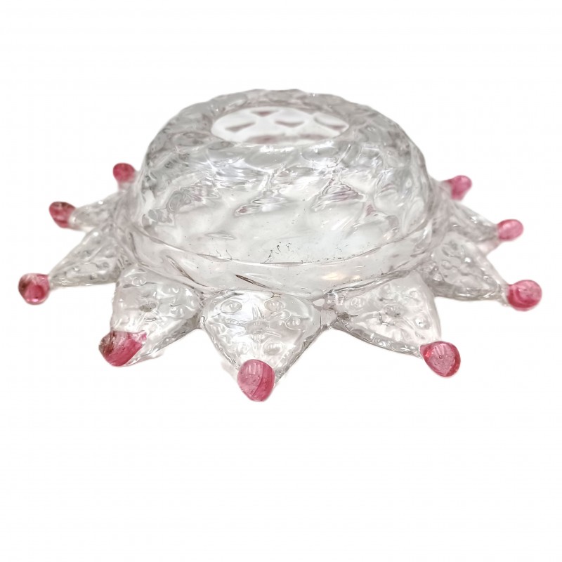 Venetian Chandelier glass pan with red tips 150mm width