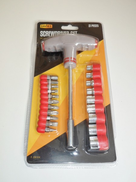 21 piece socket and screwdriver set
