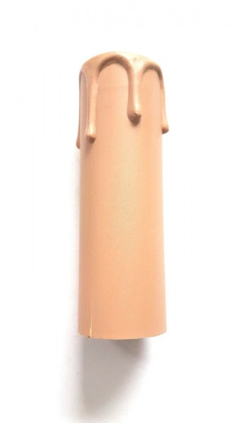 Brown plastic drip candle tubes 90mm height x 27mm internal diameter