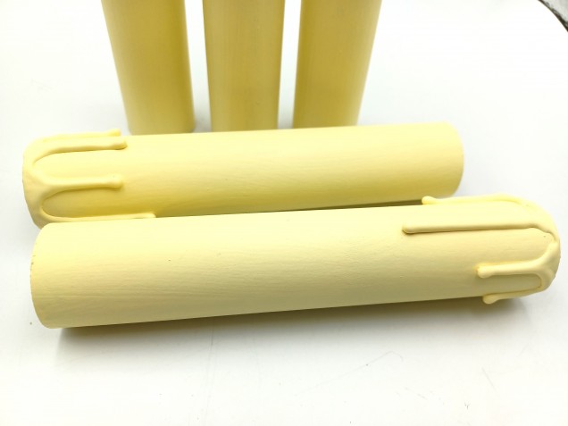 5 Candle Tubes cream drip Card 150mm x 32mm