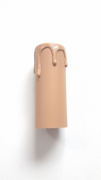 brown plastic drip candle tubes 65mm height x 24mm internal diameter