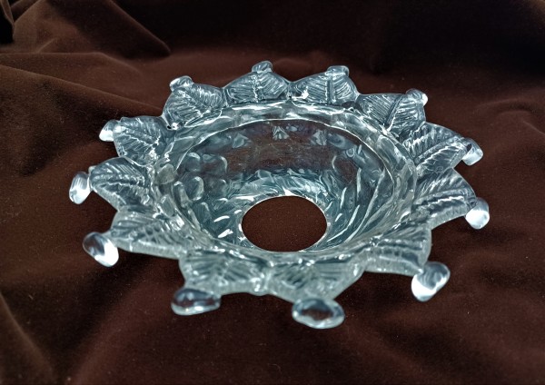 Antique Venetian Chandelier glass pan 140mm width 