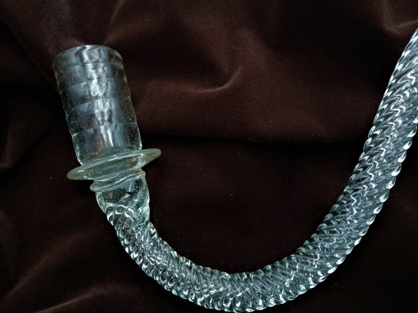 Antique Murano Clear Glass Chandelier rope arm