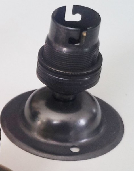 Ceiling plate rose dome cap and B22 lamp holder 65mm width various finishes
