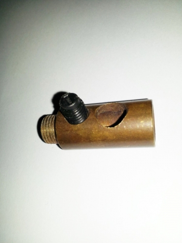 1 X SOLID ANTIQUE BRASS CORD GRIP 10MM FEMALE TO 10MM MALE SIDE ENTRY GRUBSCREW