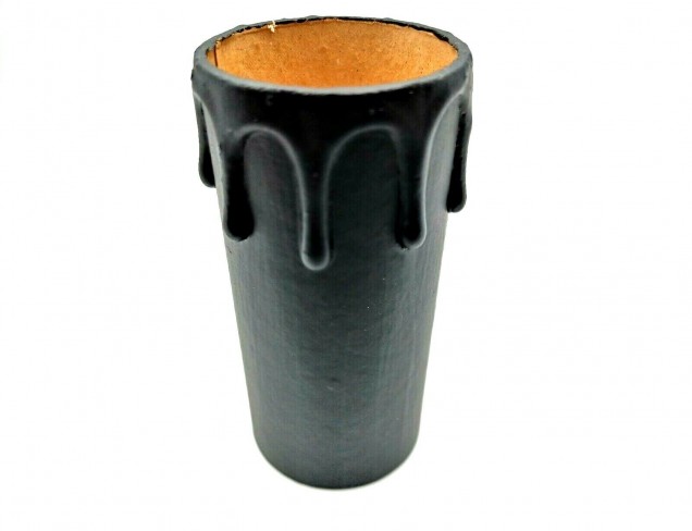 Candle Tubes Black Tube Card 95mm x 39mm 