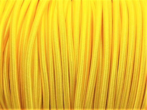 ROUND OVERBRAID 3 CORE FLEX ELECTRIC LIGHTING PERIOD CORD BUTTERCUP YELLOW 0.50 MM