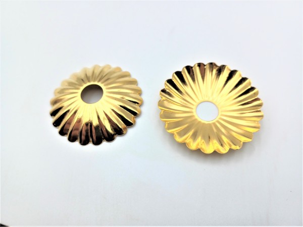 Brass plated Decorative Rosette flower cap cover 45mm Diameter with 10mm Hole 
