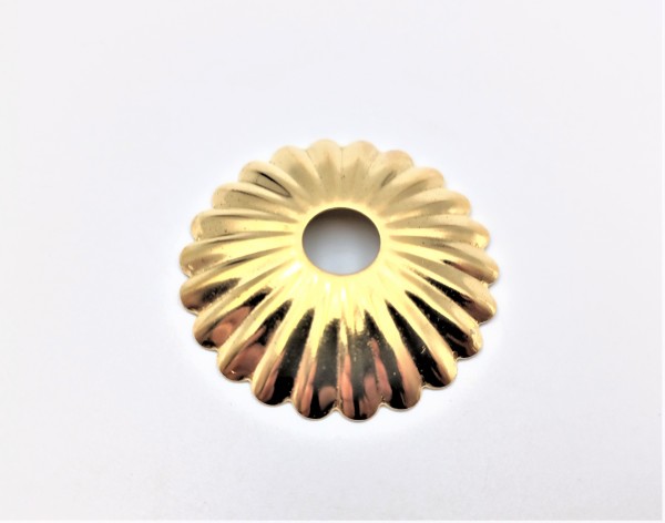 Brass plated Decorative Rosette flower cap cover 45mm Diameter with 10mm Hole 