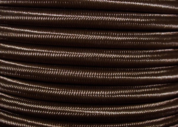 3 core round overbraid brown period wire Silk Flex Electrical Cable 0.5mm