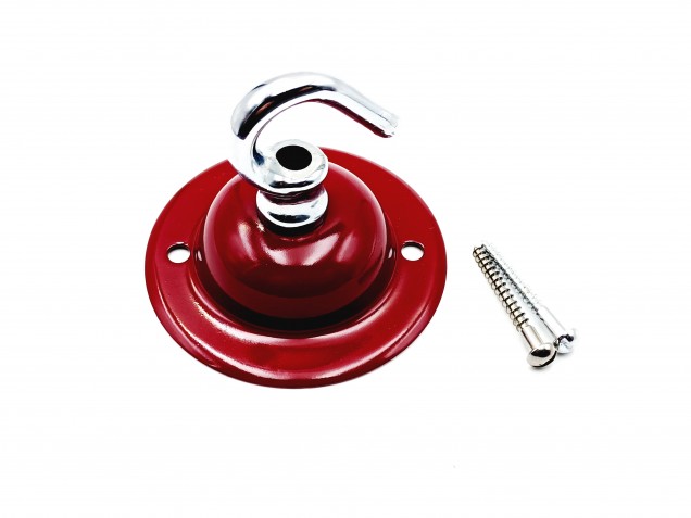 Burgundy and chrome ceiling rose hook large or small with optional chain 