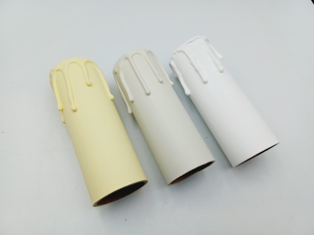 Candle tube drip card 100mm x 32mm in white magnolia or cream