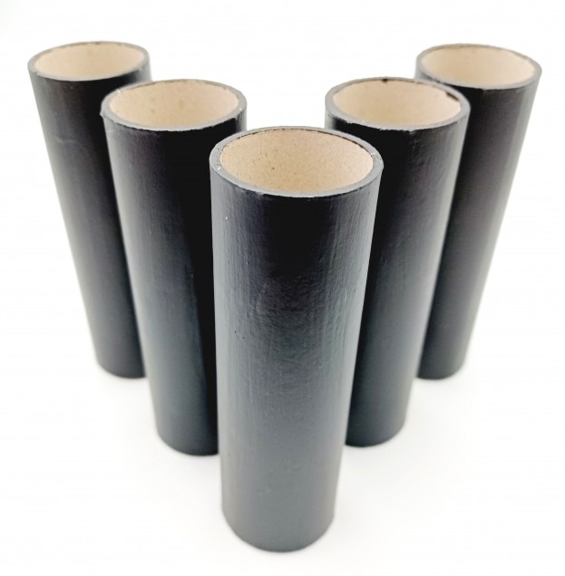 Chandelier Candle Tubes black Card 100mm x 26mm  