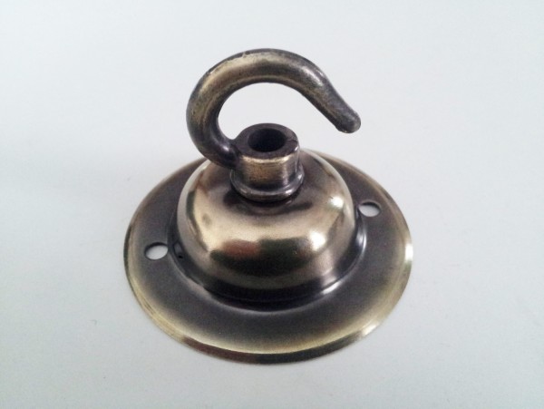 Solid Brass Ceiling Rose Hook Plate Hanging Suspension Fixing Plate 5 Finishes