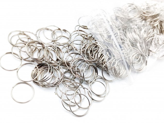 Silver coloured chandelier rings for joining crystal 10mm width
