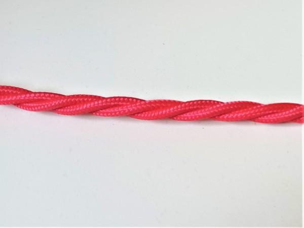 Red Braided Lighting Cable 3 core 0.50mm