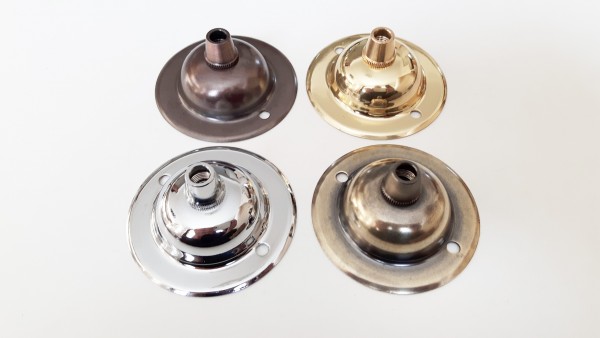 Solid Brass Ceiling Dome Cord grip Plate Hanging Suspension Fixing Plate 4 Finishes