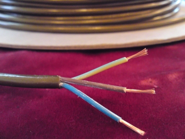 Gold Bronze PVC Flex Electrical Cable 0.75mm 3 core