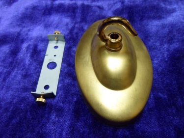 Brass Chandelier Oval Ceiling Rose Plate With Open Hook