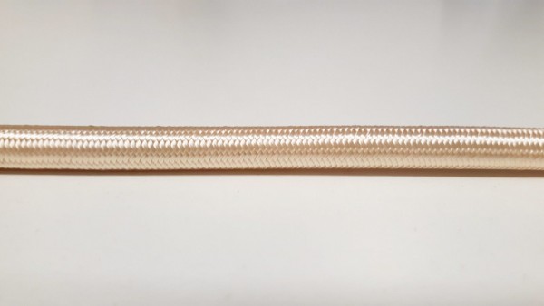 Cream 3 core round silk fabric braided electric cable 0.50mm inner core flex