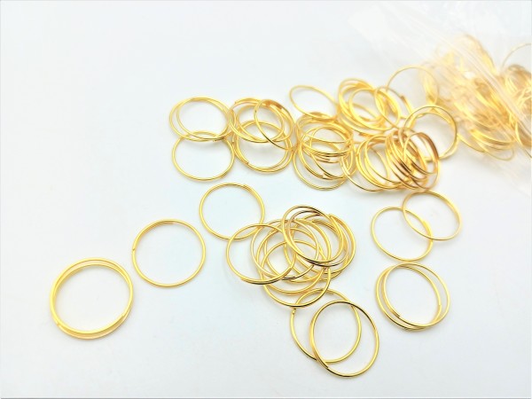 100 chandelier connecting rings 15mm Gold Colour