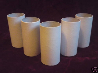 Candle Tube Card White 85mm x 32mm