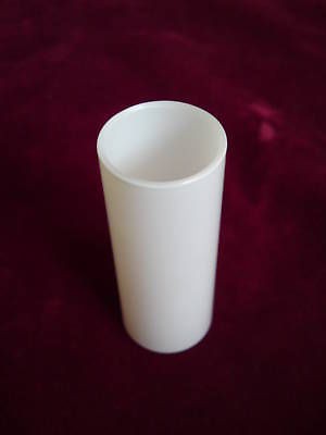 SINGLE GLASS LAMP HOLDER COVER IN GLOSS OPAL WHITE 85MM X 29MM