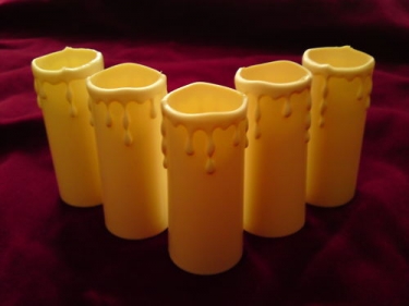 Candle covers ivory Drip effect Plastic 80mm x 33mm