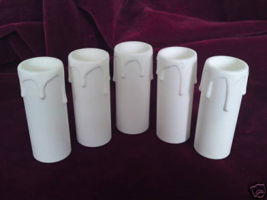 Candle Tube Plastic White Drip 65mm x 24mm