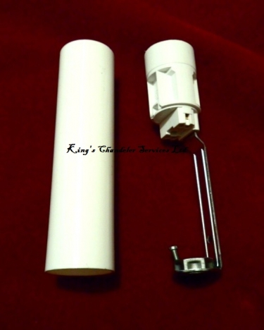 Candle Tube sleeve 85mm x 24mm White Plastic and Lampholder E14 SES To Fit