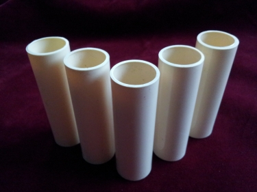 cream plastic candle tubes 80mm height x 24mm